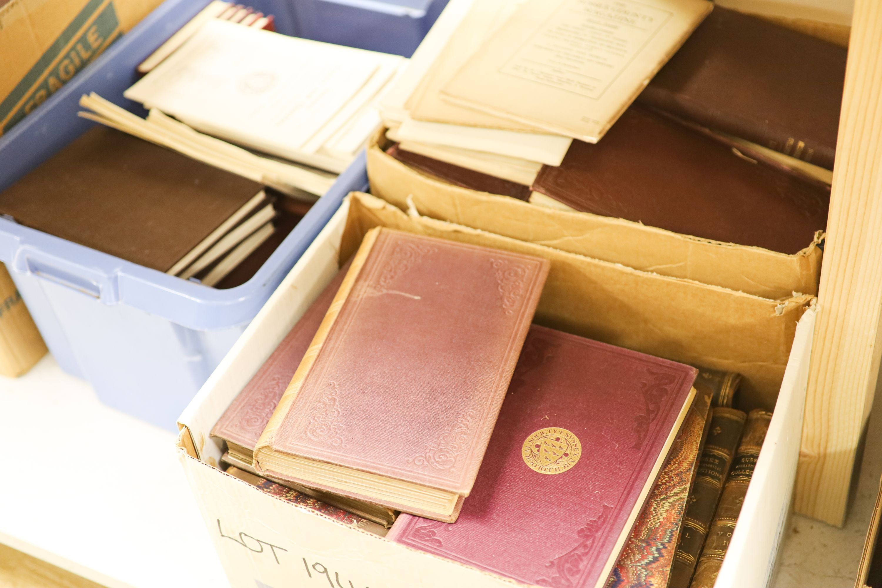 Sussex Archeological Collections, a large collection of vols.